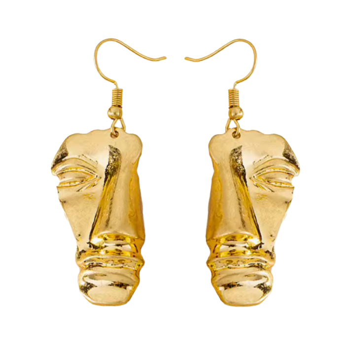 Artsy Earrings – Abstract Half Face Aesthetic Statement Jewelry