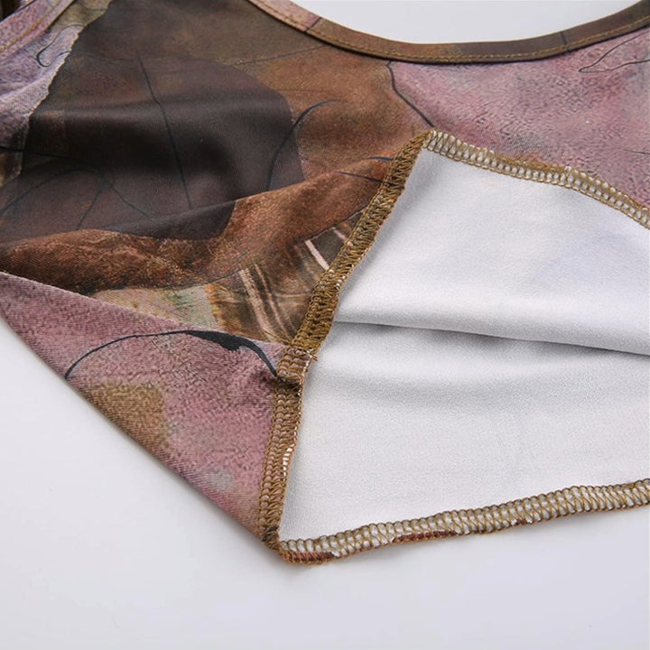 Brown Y2K Halter Crop Top - Brown Y2K Alternative Crop Top