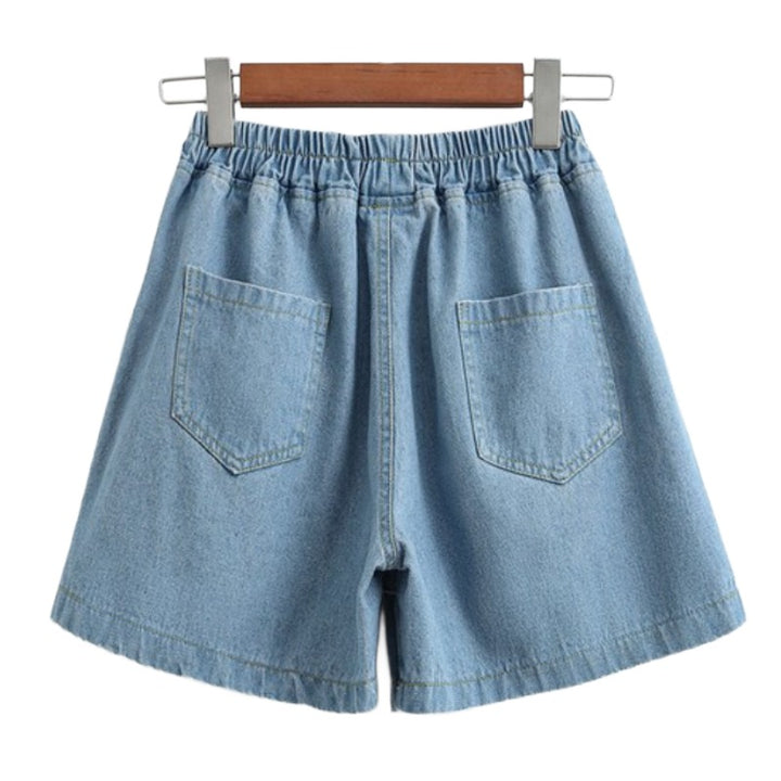 Blue Pleated Denim Shorts – Soft Girl Y2K Aesthetic