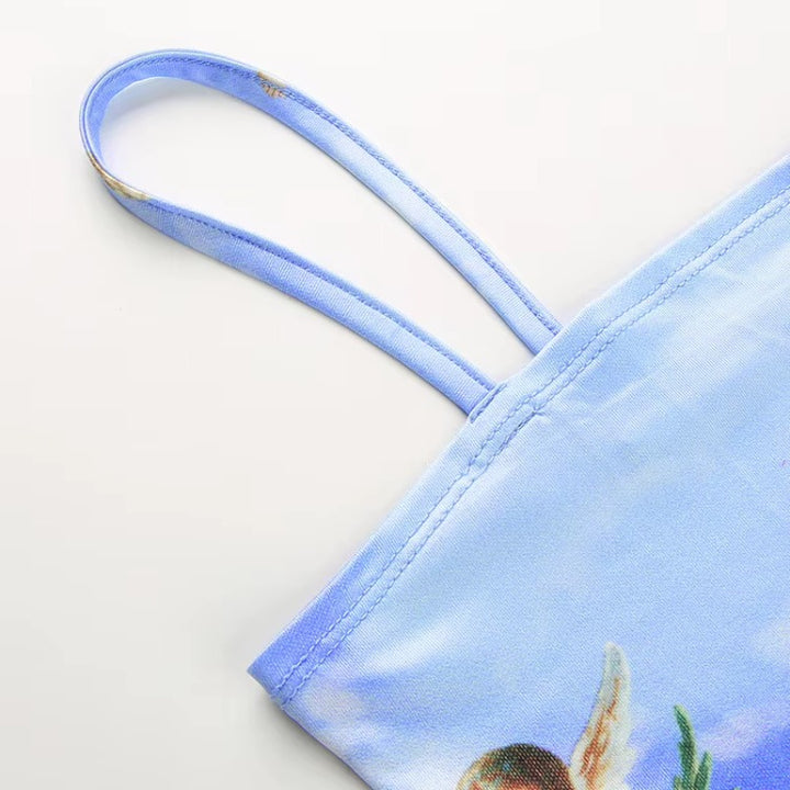 Pastel Blue Cupid Angel Crop Top – Y2K Soft Girl Aesthetic