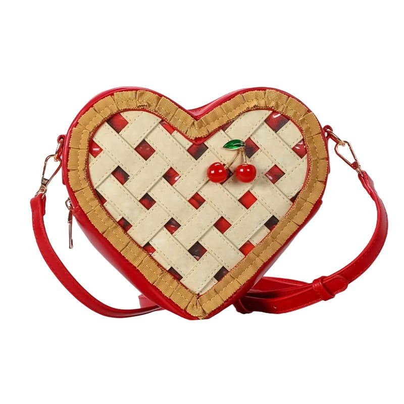 Heart Shaped Woven Handbag – Cute Coquette Aesthetic Purse
