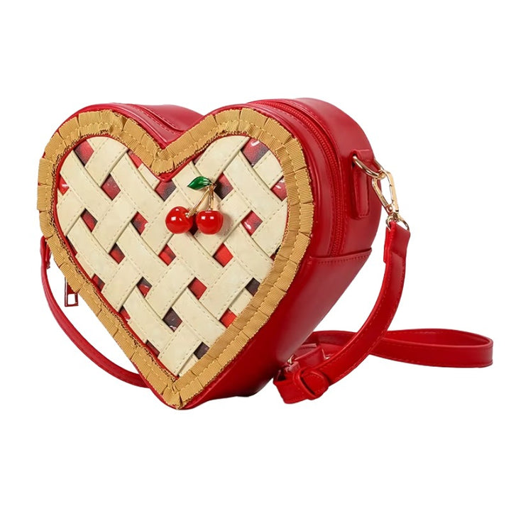 Heart Shaped Woven Handbag – Cute Coquette Aesthetic Purse