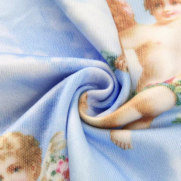 Pastel Blue Cupid Angel Crop Top – Y2K Soft Girl Aesthetic