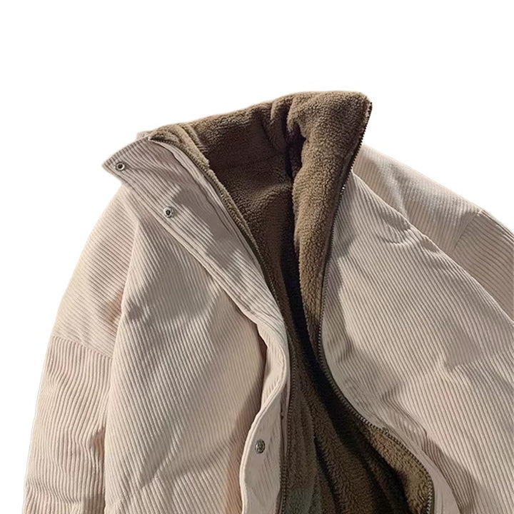 Reversible Corduroy Puffer Jacket – Reversible Winter Jacket