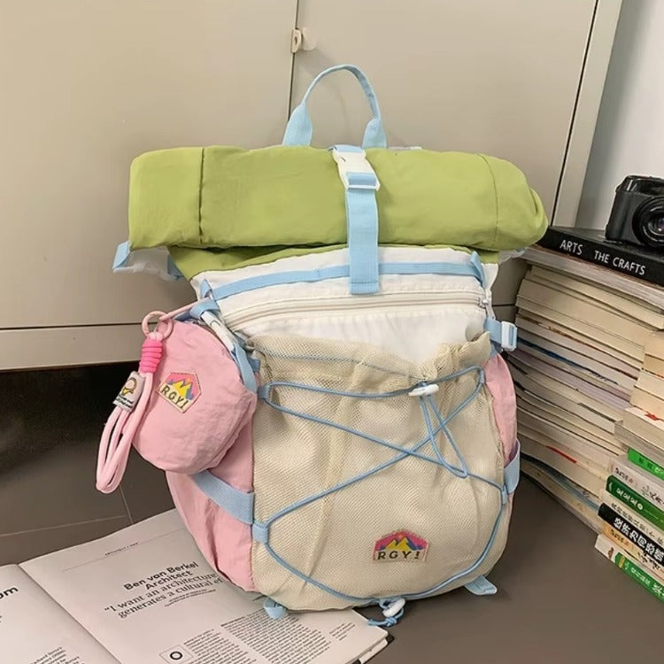 Japanese Style School Backpack – Y2K Utility Book Bag