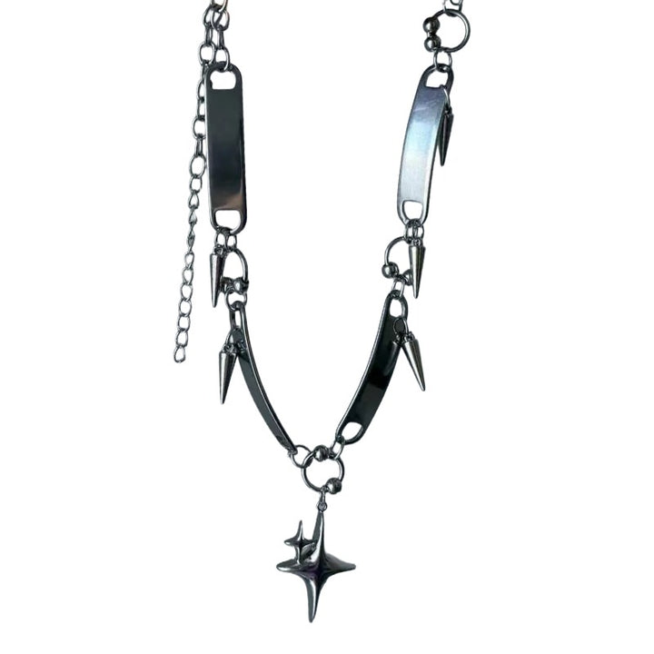 Silver Star Choker Necklace – Y2K Aesthetic Jewelry