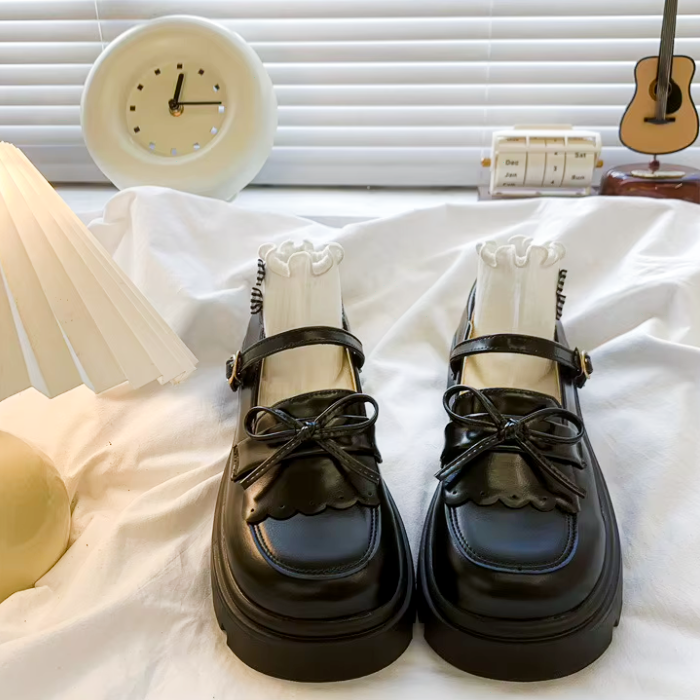 Kawaii Platform Mary Janes – Japanese School Style Buckle Shoes