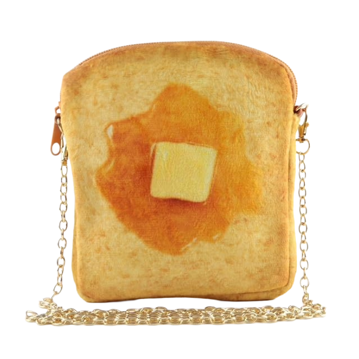 Butter Toast Purse – Kawaii Food Aesthetic Bag
