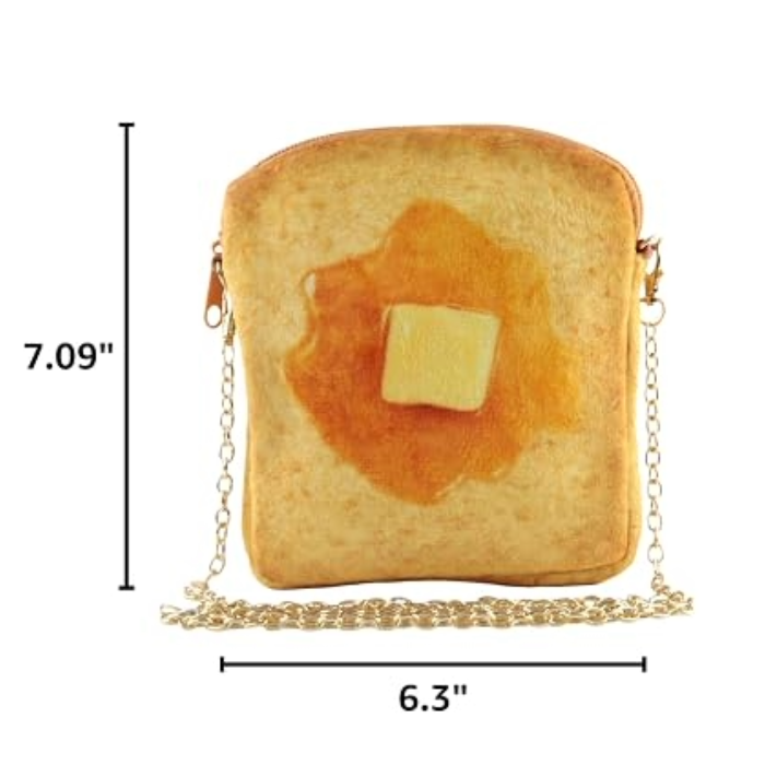 Butter Toast Purse – Kawaii Food Aesthetic Bag