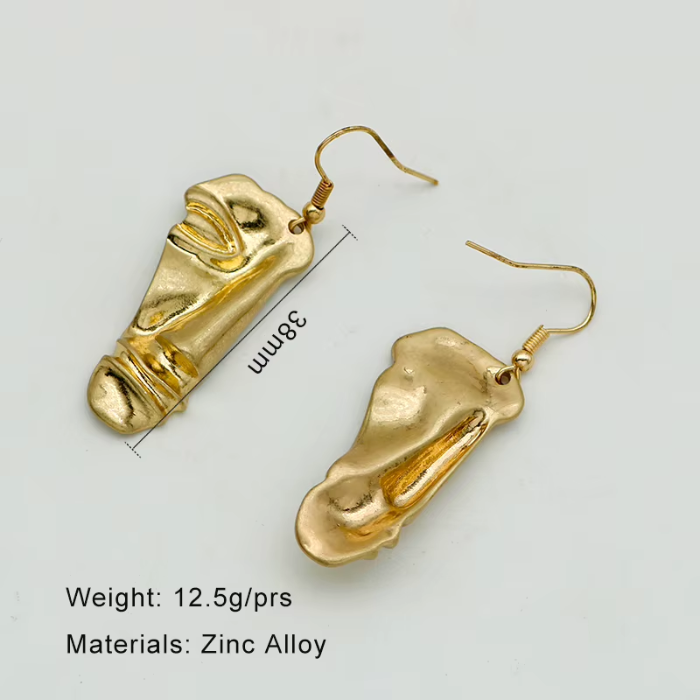 Artsy Earrings – Abstract Half Face Aesthetic Statement Jewelry