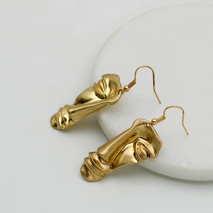 Artsy Earrings – Abstract Half Face Aesthetic Statement Jewelry