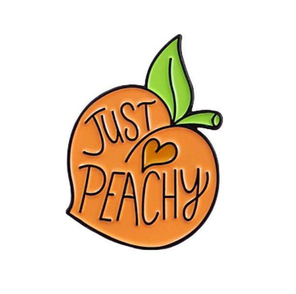 Just Peachy Enamel Pin - All Things Rainbow