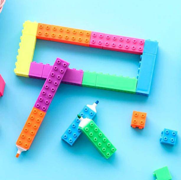 Lego Highlighters | Aesthetic Stationery