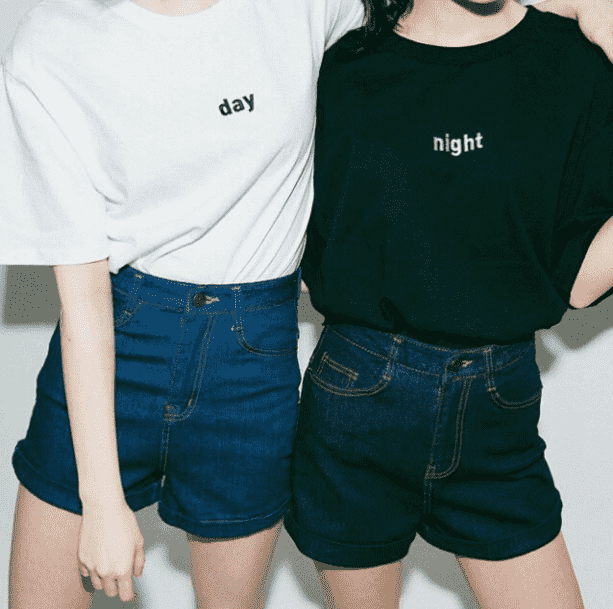 Day And Night Tee | Aesthetic Tops and T shirts