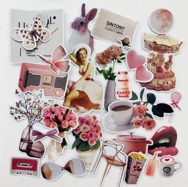 Aesthetic Vintage Stickers | Mini Art Prints