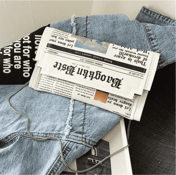 Newspaper Handbag | Aesthetic Bags And Accessories