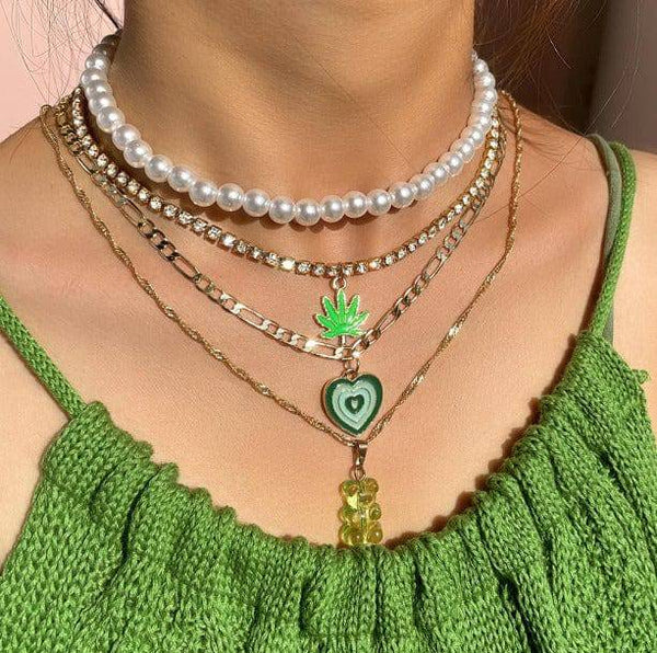 Preppy Necklace Set Aesthetic Necklaces