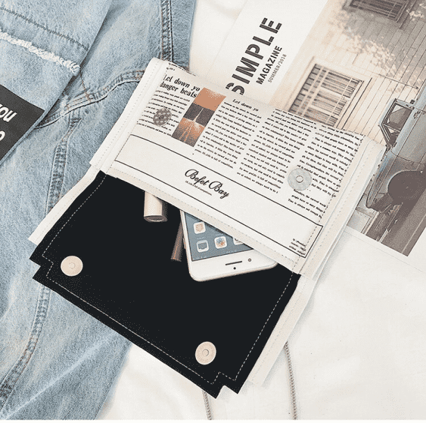 Newspaper Handbag | Aesthetic Bags And Accessories