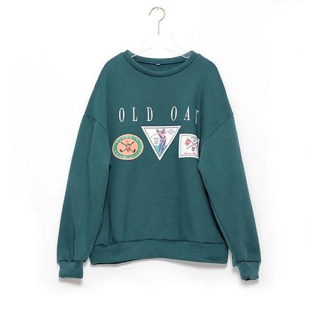 Vintage Forest Green Sweatshirt - All Things Rainbow