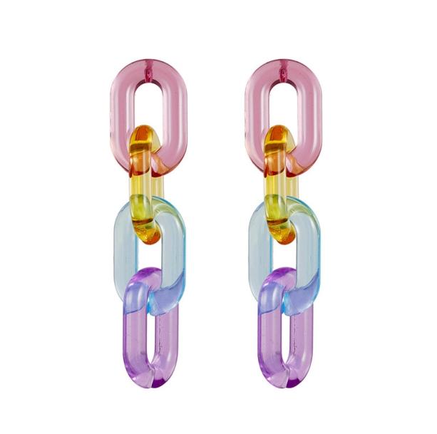 Rainbow Chain Earrings - All Things Rainbow