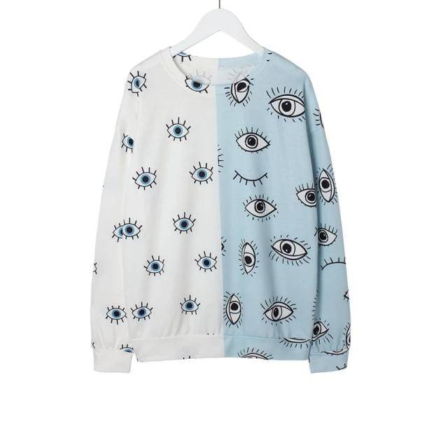 Eye Print Sweatshirt | Aesthetic Clothes Shop