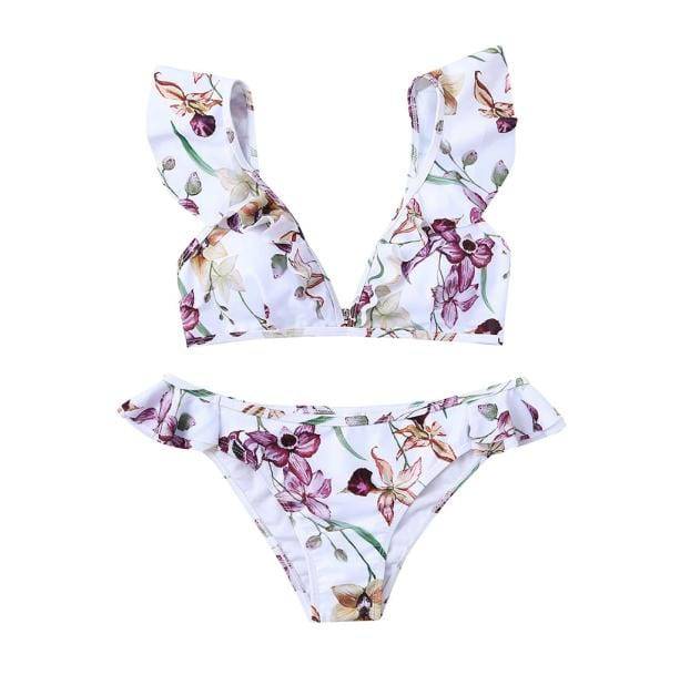 White Garden Swimsuit - All Things Rainbow