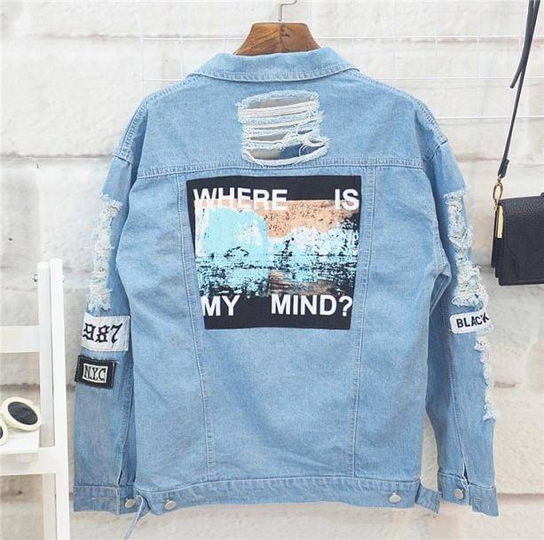 Where Is My Mind Jean Jacket - All Things Rainbow