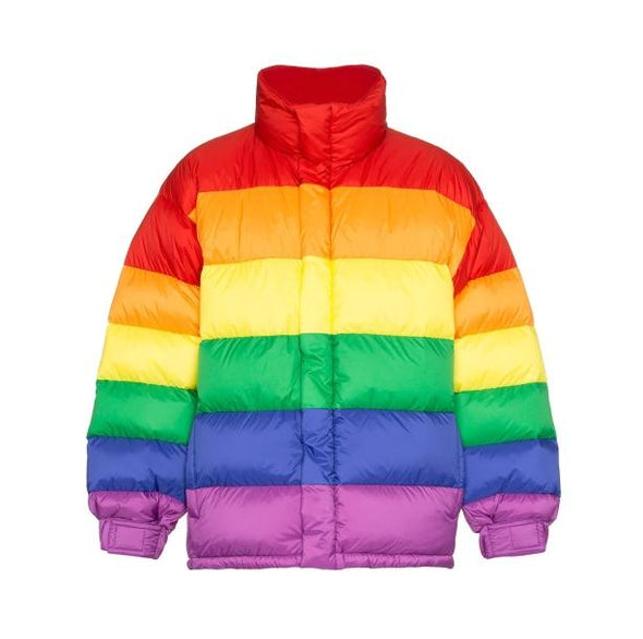 Puffy Rainbow Jacket | Aesthetic Coats & Jackets