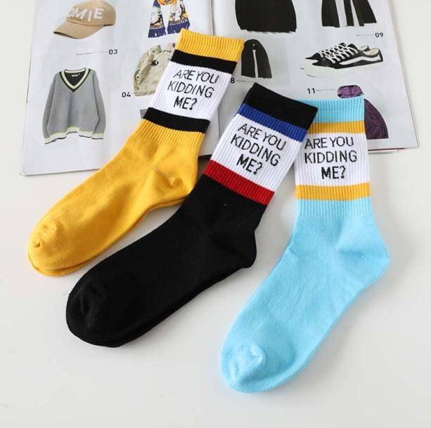 Are You Kidding Me Socks | Aesthetic Socks And Accessories