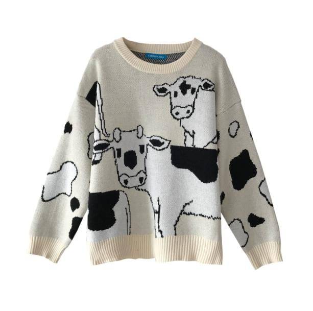 Lazy Cow Sweater | Aesthetic Apparel