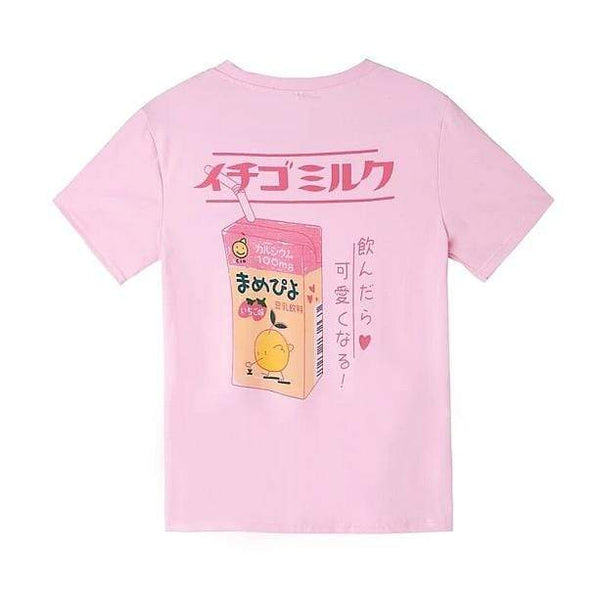Strawberry Milk Box Tee | Aesthetic T shirts and Tops