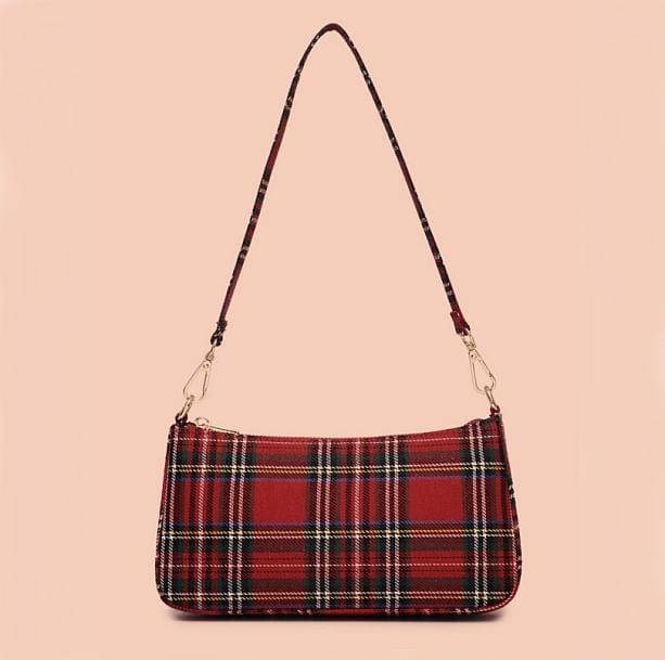 Red Plaid Handbag - All Things Rainbow