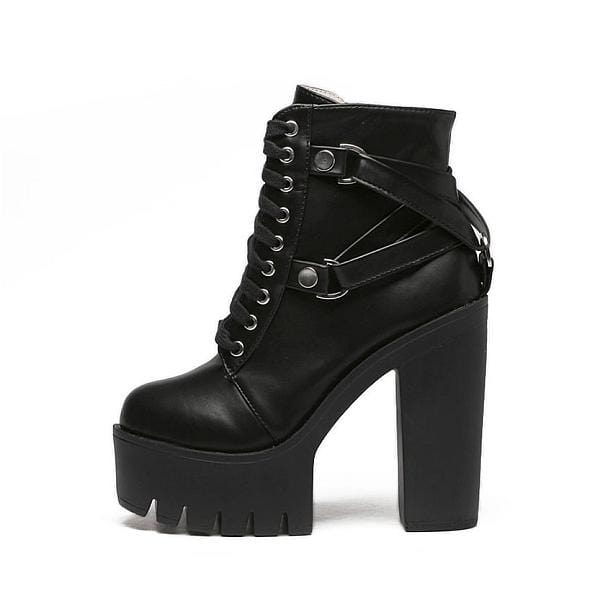 90s Style Platform Ankle Boots | Aesthetic Shoes