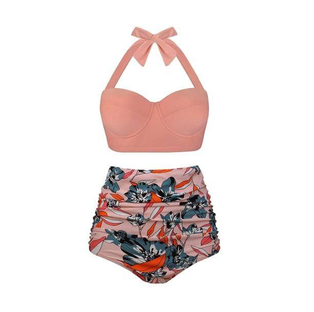 Push Up Vintage Bikini - All Things Rainbow