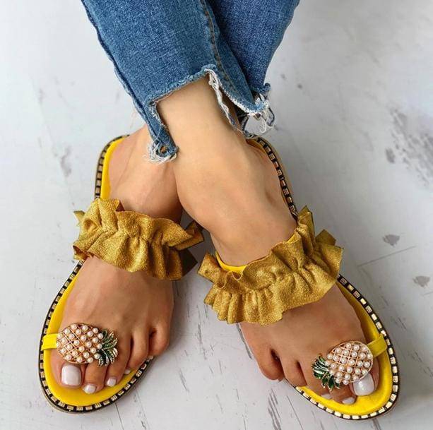 Pineapple Flip Flops - All Things Rainbow