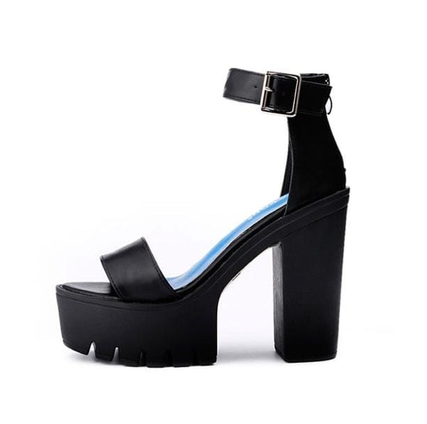 Chic Chunky High Heels | Aesthetic Shoes