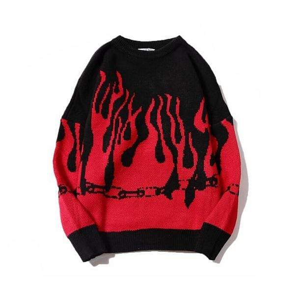 Aesthetic Flame Sweater | Aesthetic Clothing