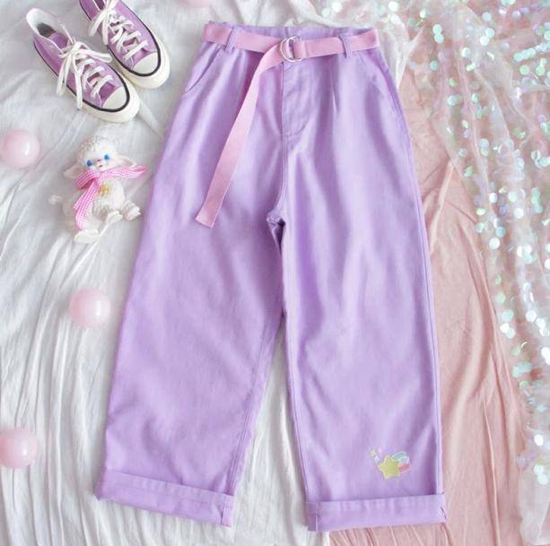 Pastel Lavender Pants | Aesthetic Fashion