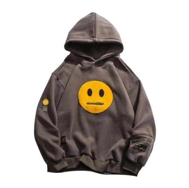 Zipper Pocket Emoji Hoodie - All Things Rainbow