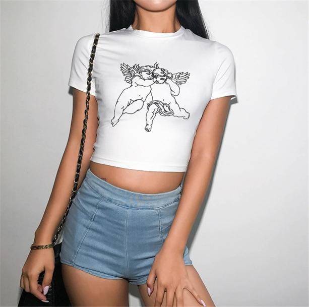 Angel White Top | Aesthetic Clothes Shop