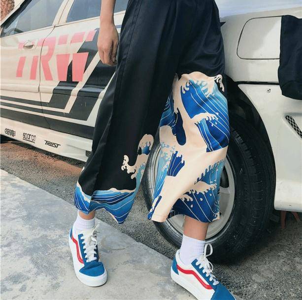 Blue Waves Pants | Aesthetic Pants