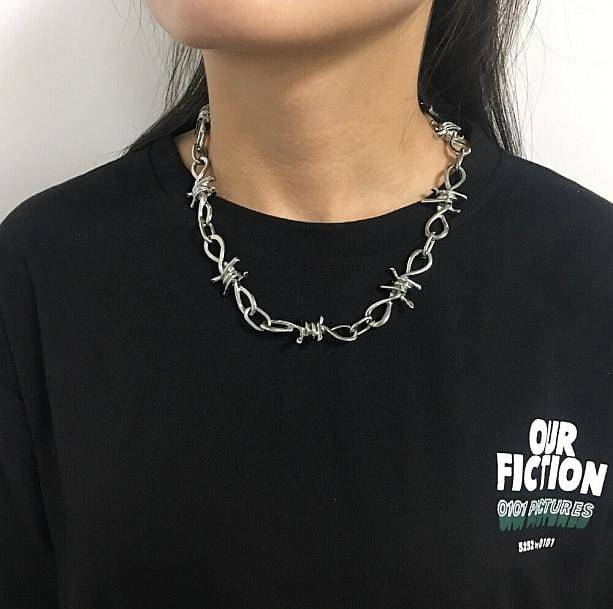 Metal Wire Necklace | Aesthetic Grunge Necklaces