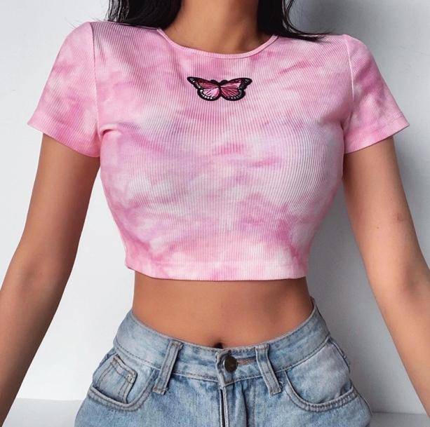 Pink Butterfly Top - All Things Rainbow