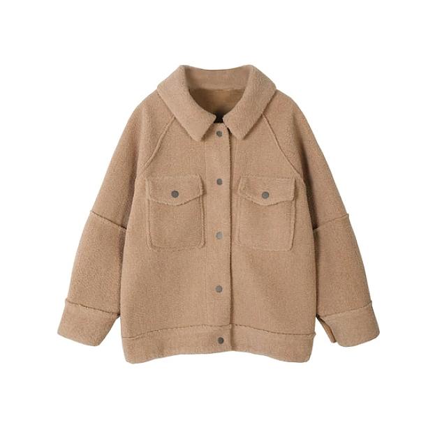 Khaki Loose Jacket | Aesthetic Jacket