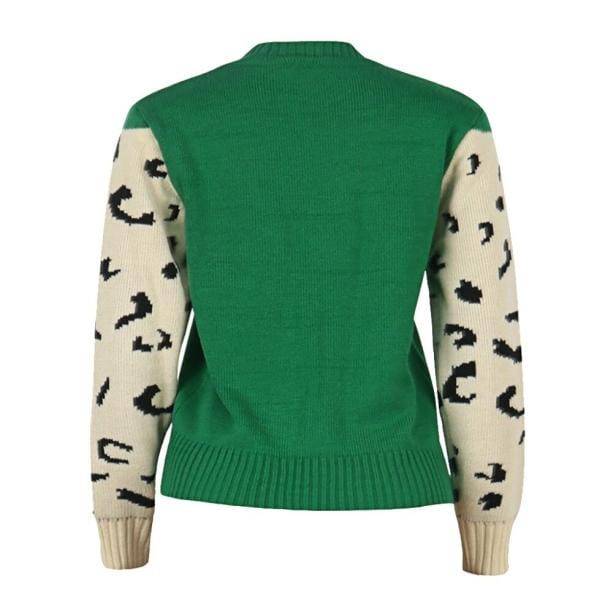 Green Leopard Sweater - All Things Rainbow