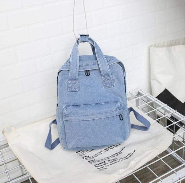 Aesthetic Denim Backpack - All Things Rainbow