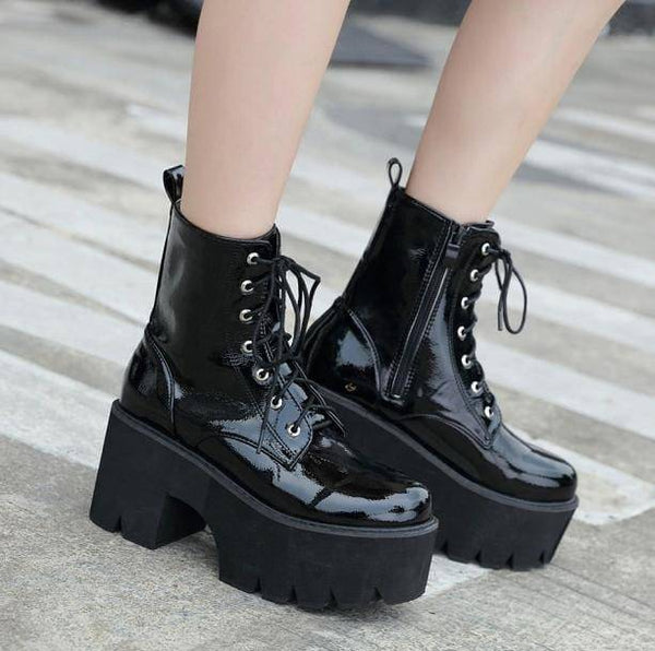 Chunky Platform Boots | Aesthetic Shoes