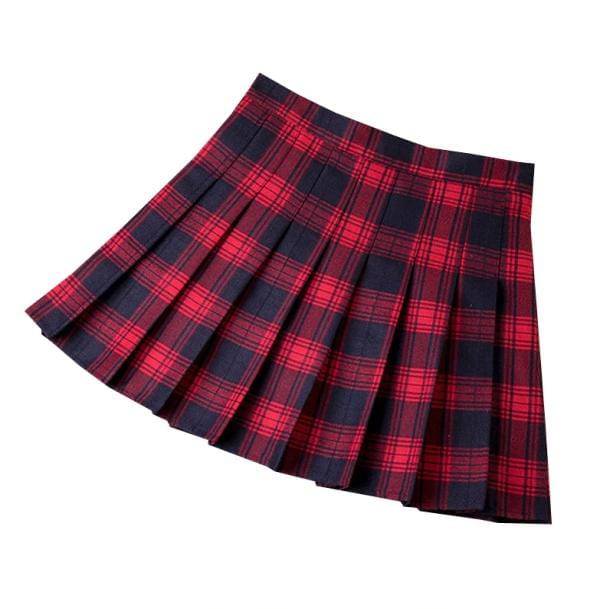 Aesthetic Plaid Skirt - All Things Rainbow