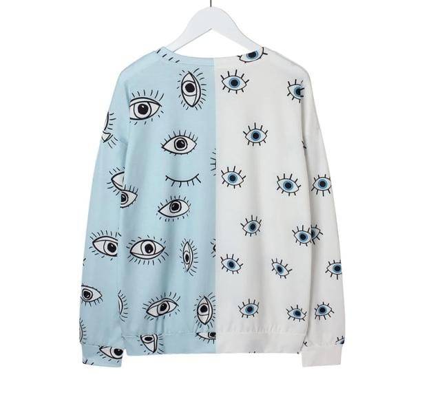 Eye Print Sweatshirt | Aesthetic Clothes Shop