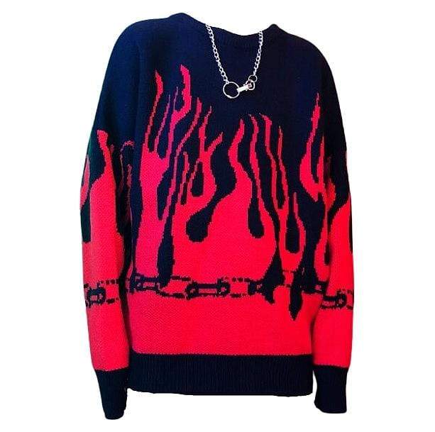 Aesthetic Flame Sweater | Aesthetic Clothing